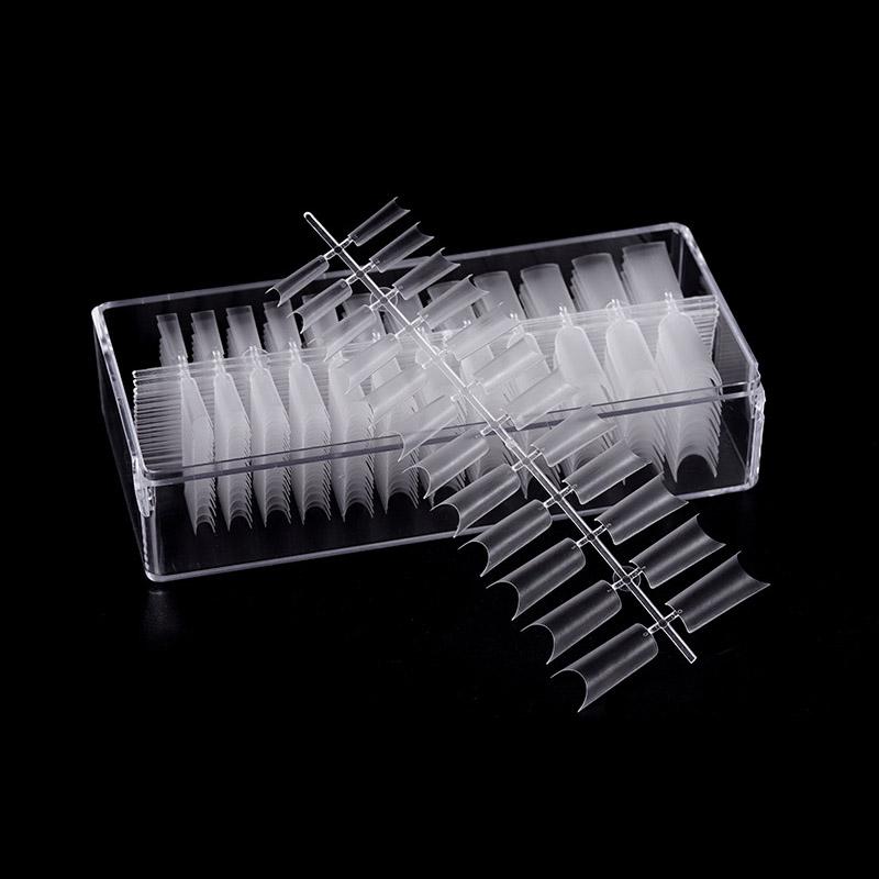 504Pcs Transparent Stiletto Fake Nail Tips Acrylic Ballerina Nail Tips Long Shape Half Cover Coffin Professional False Art Nail