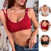 Ribbed V Neck Double Strap Wireless Bralette