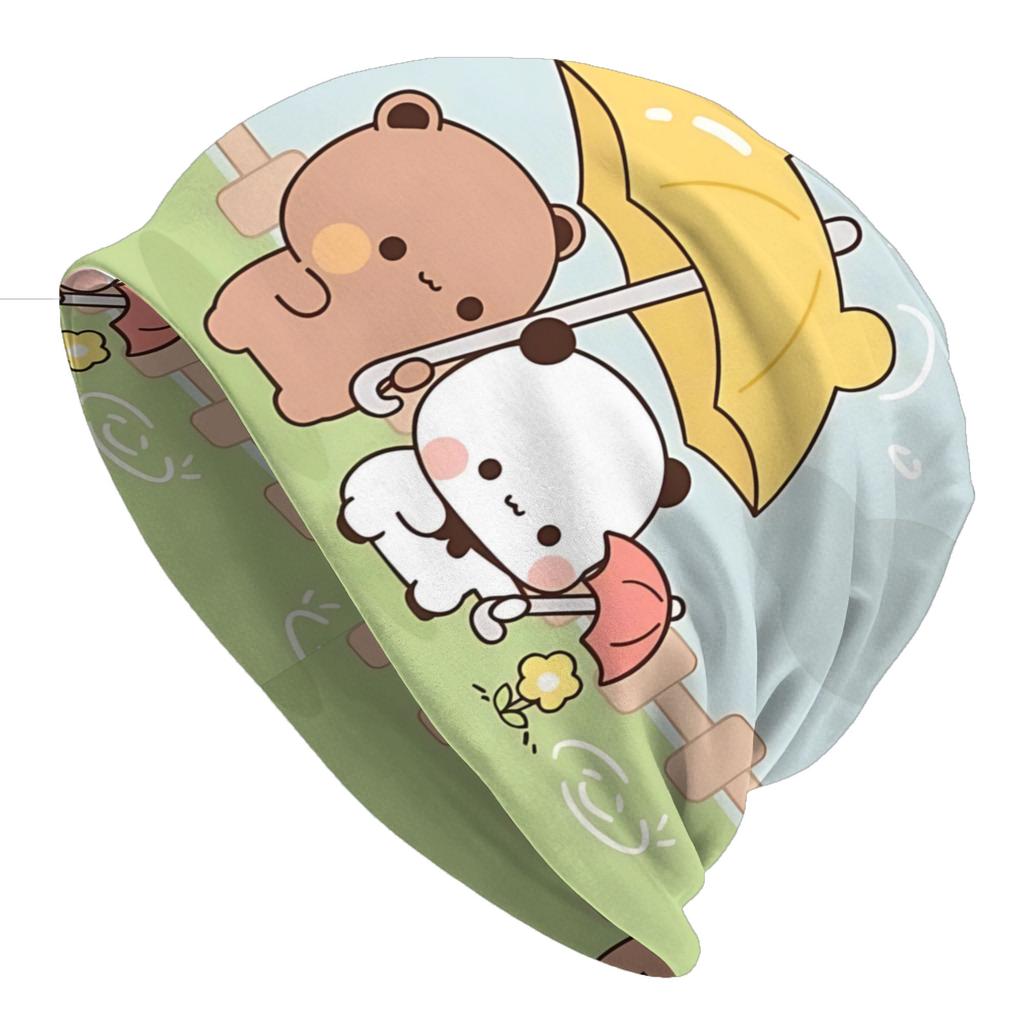 Stitch Bubu and Dudu Bear Hat Outdoor Caps For Unisex Women Skullies Beanies Ski Caps Soft Bonnet Hats