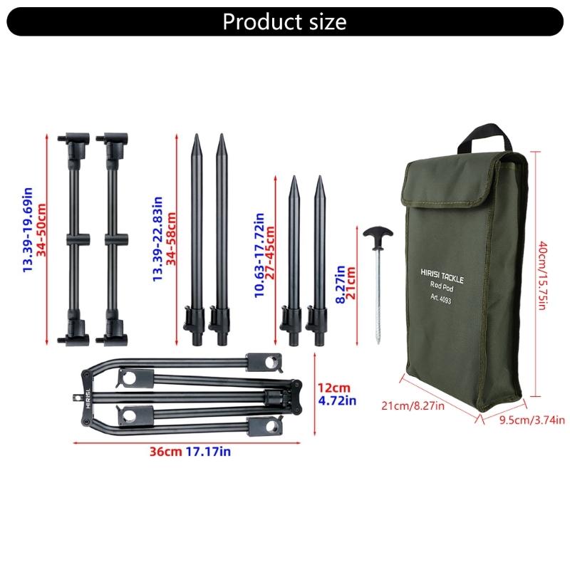 Adjustable Fishing Rod Support Tripod Stand Light Weight Metal Frame Detachable Fishing Rod Stand For Outdoor Anglers