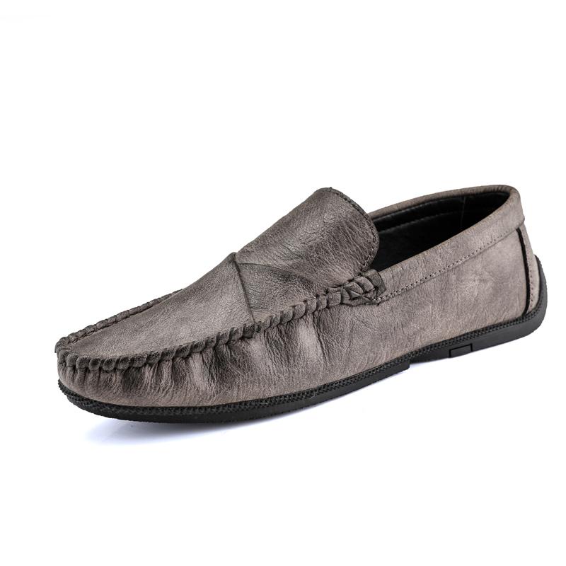 Doudou Shoes Men s new genuine leather business leather shoes Men s soft-soled loafers Korean style ins casual shoes 44