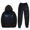 Unisex Oversized Hoodie Jogger Set With Letter Print Thick Cotton Warm Tracksuit Winter Casual Sportwear