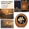 Creative 3D Night Light USB Powered Wooden Base Crystal Night Light Inner Carving Desktop Decoration Birthday Gift