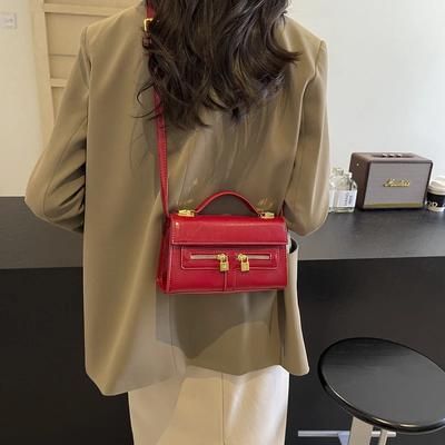 Malé čtvercové kabelky pro ženy Nová módní značka Tašky přes rameno Měkké designové Všestranné kabelky Crossbody na zip
