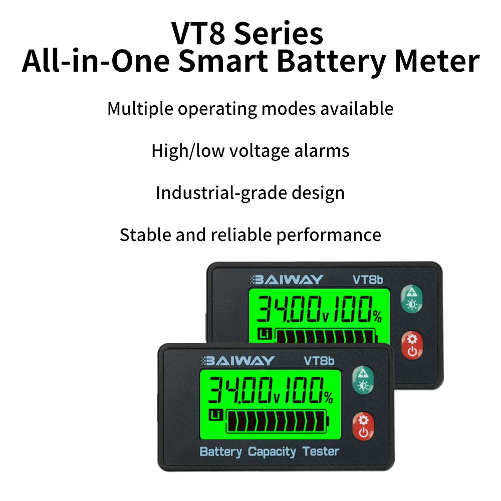 DC Battery Voltmeter DC 8V-100V Capacity Indicator Meter Lithium LiFePO4 Lead-acid Battery Tester for Car Tool