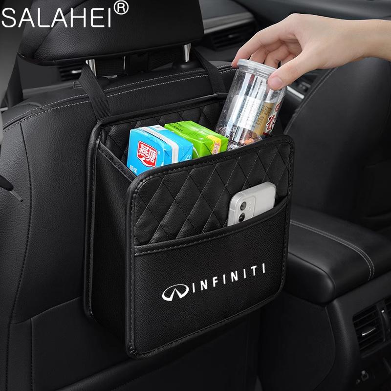For INFINITI EX25 FX35 Q30 Q50 FX37 QX55 QX70 FX45 FX50 Leather Car Storage Travel Hanger Organizer Storage Bag Auto Accessories XX555
