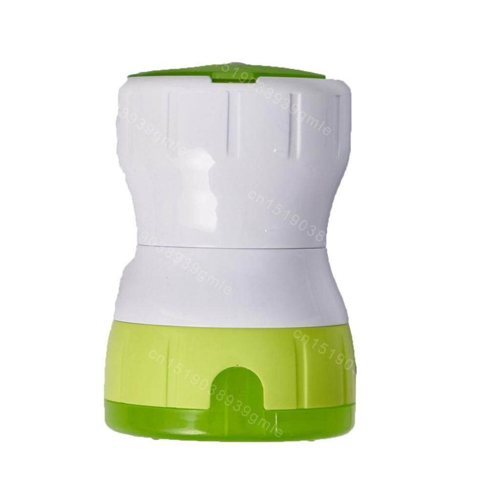 3 In 1Ceramic Heart Grind and Pulverize Pills and Tablets To Fine Powder Pill Grinder Crusher Grinder with Pill Box Container зелёный