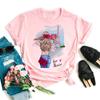 Women T Shirt Fashion Casual Female Print Shirt Loose Women Oneck Tops Harajuku 90s Girls Kawaii T Shirt Korean Style Clothes