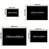 1pc Stitch Pattern Area Rug Soft Flannel Floor Mat for Living Room,Office,Bedroom and Carpet