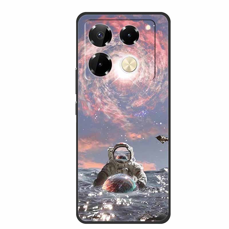 For Infinix Note 40 Pro 5G Case TPU Soft Silicone Cover Phone Cases for Infinix Note 40 40pro 4G Flowers Lovely Coque Fundas