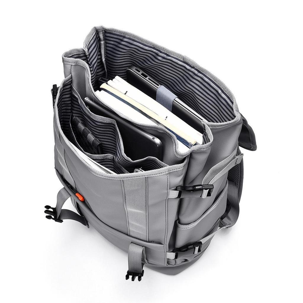 High-Capacity Reflective Casual Backpack with Multifunctional Design