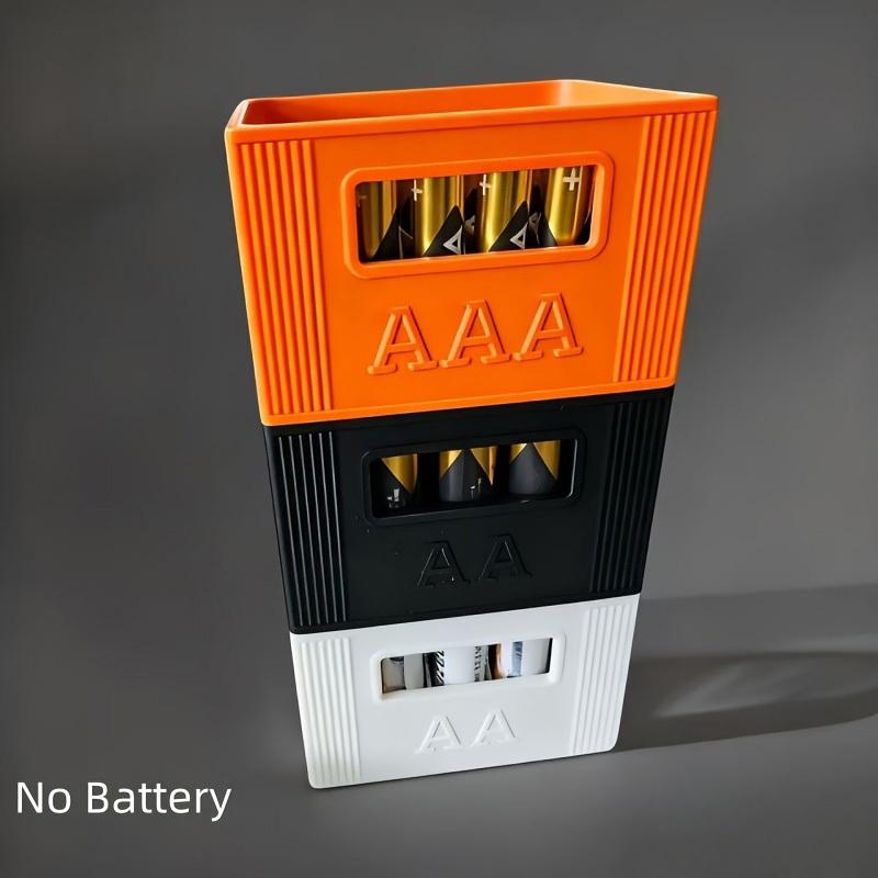 2pcs Large Capacity Battery Storage Box - Heavy-Duty Stackable Battery Organizer for AAA/AA Batteries|Decorative Battery Holder