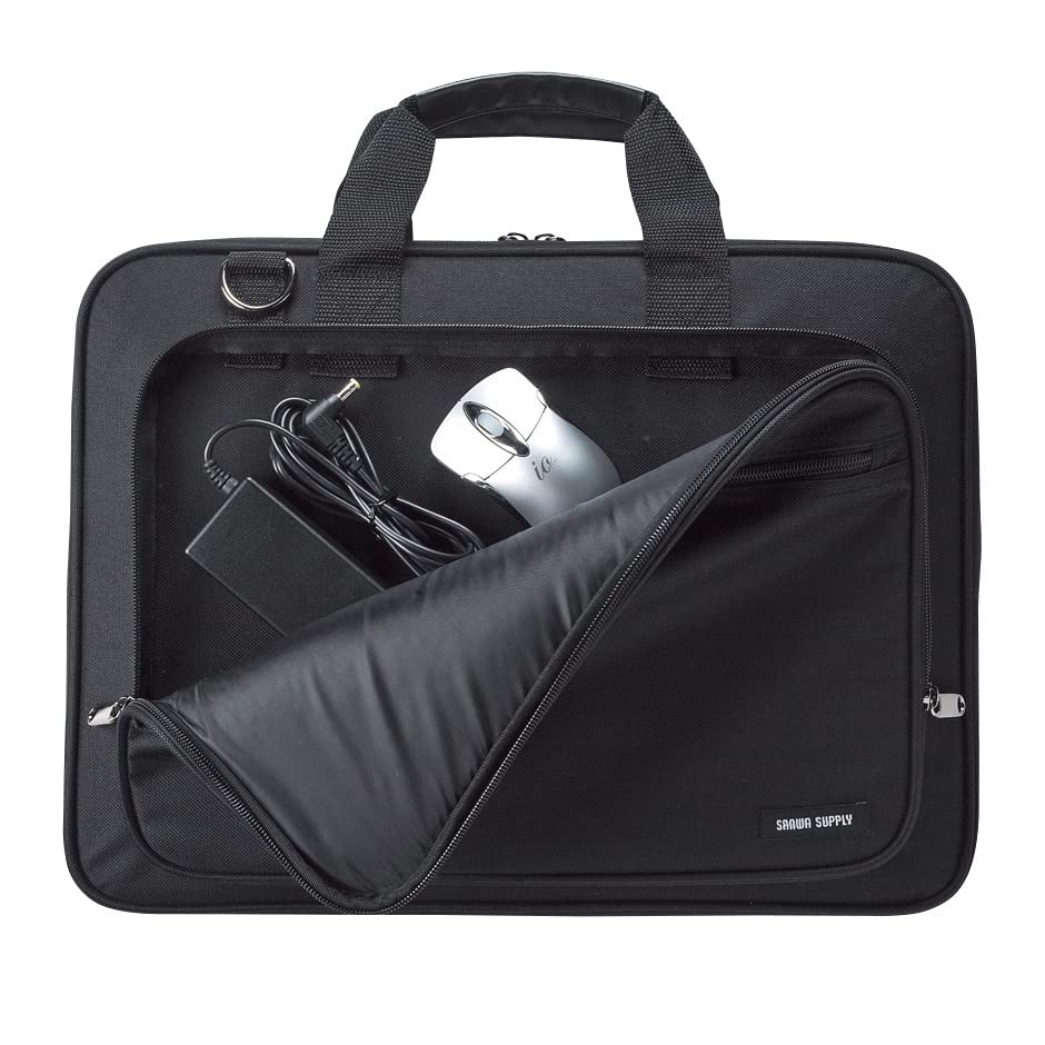 SANWA SUPPLY PC Carrying Bag (15.6-inch Wide, Black) BAG-U52BK3
