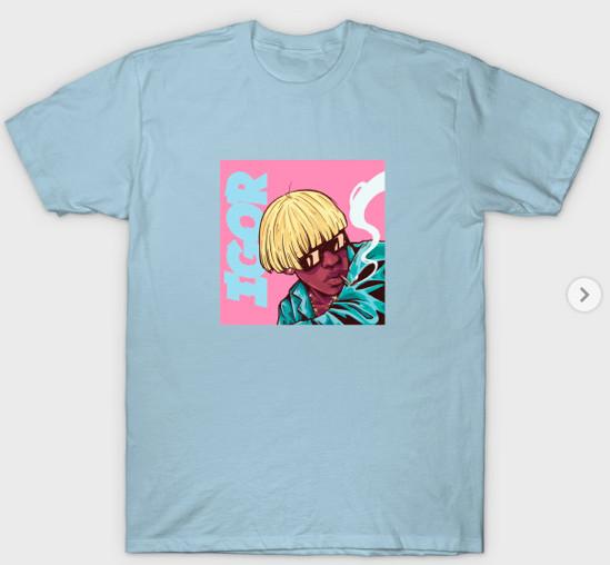 

Tyler the Creator IGOR Футболка с коротким рукавом Мужская Женская Унисекс S-3XL Светло-синяя Фан-арт Унисекс Футболка XL