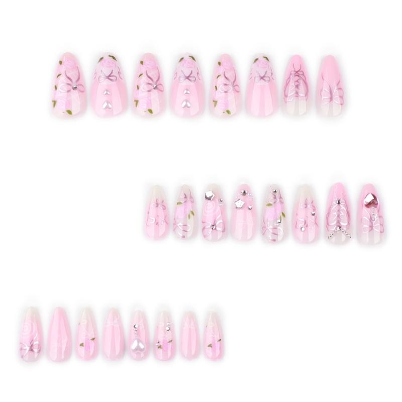 Press On Nail,Fake Nail Stick Glues On Nail False Nail Acrylic Nail Artificial False Nail for DIY Nail Art Designs