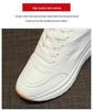 Women's 2025 Spring Height-Increasing White Sneakers - 10CM Thick Sole, Genuine Leather, Casual Sports Shoes