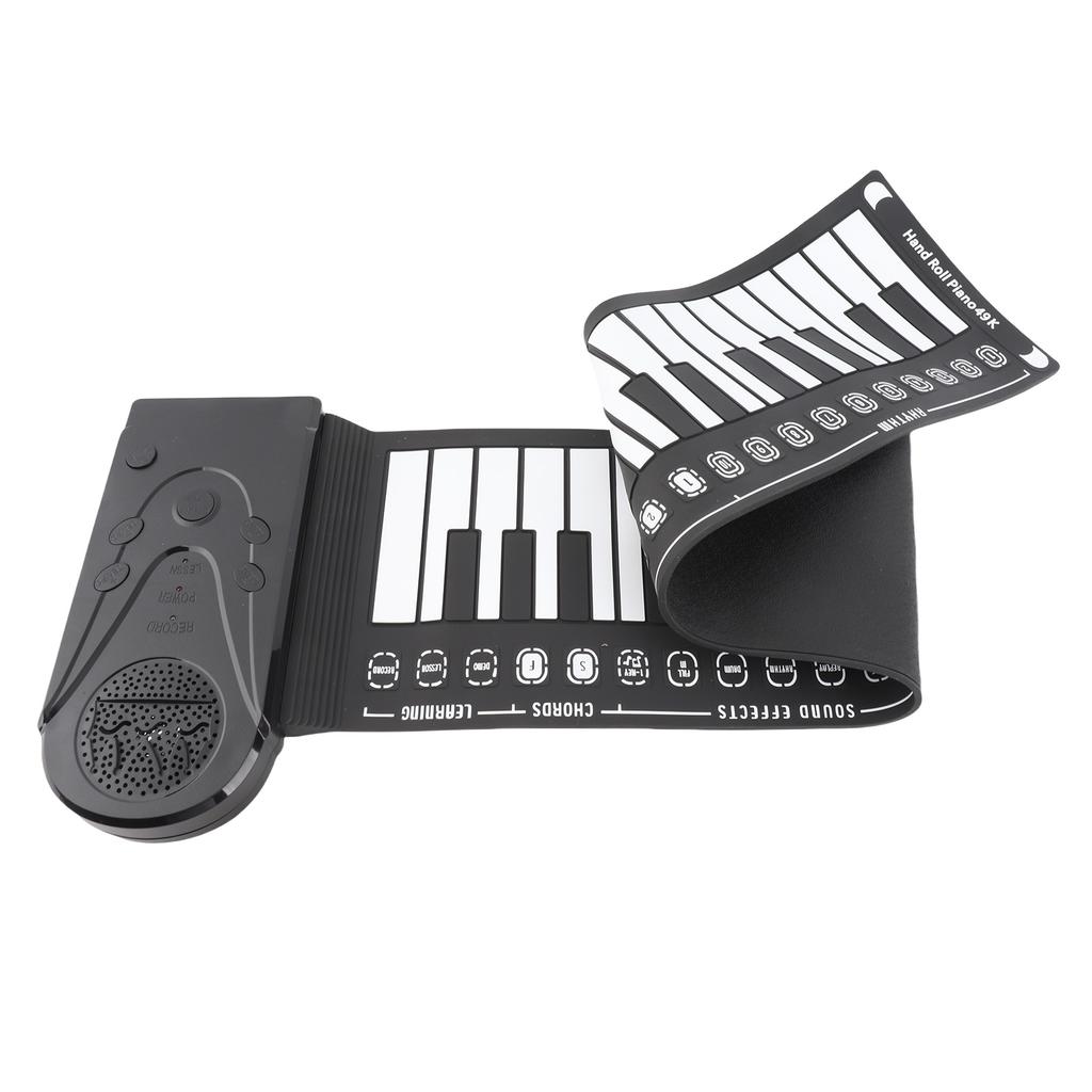 Tragbares Klavier mit Lautsprecher 49 Tasten Silikon Flexibel 16 Töne 10 Rhythmen 16-stufige Lautstärkeregelung 32-stufige Beat-Regelung