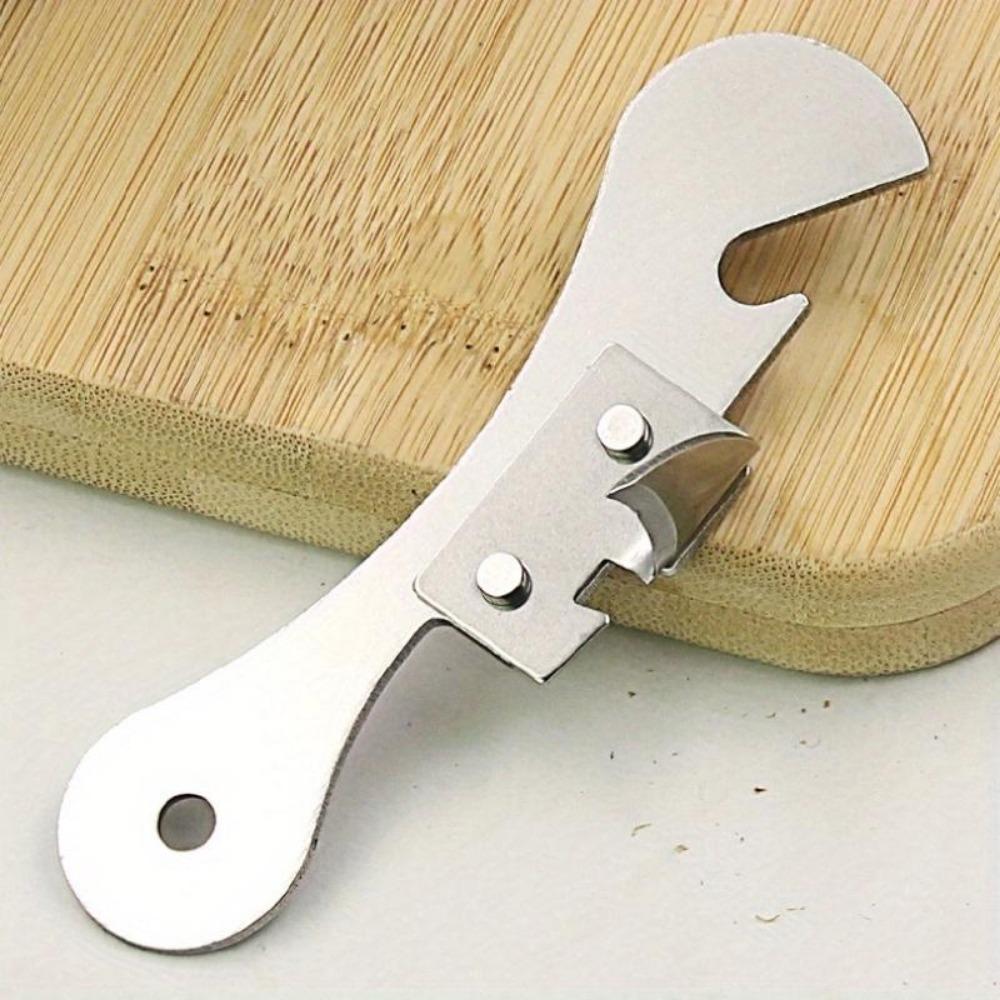 2Pcs Can Opener Adjustable Stainless Steel Non-Slip Multifunction Manual Jar Bottle Bottle Lid Opener Gadget Home Gadgets Accessories