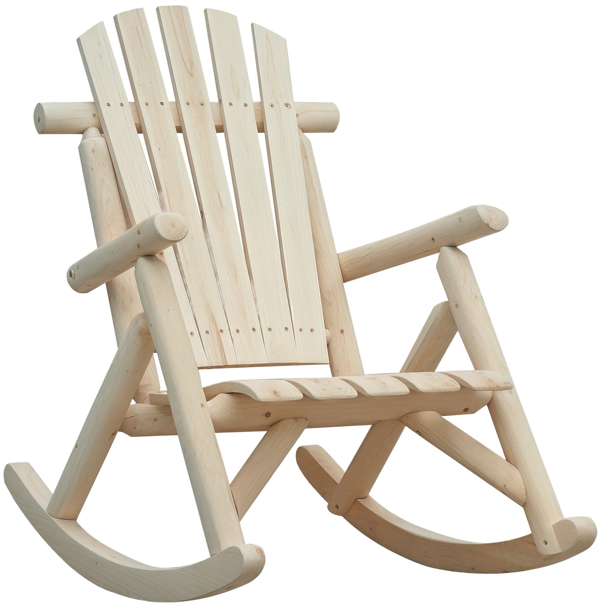 Adirondack Chair Cedar Wood Ergonomic Rocking