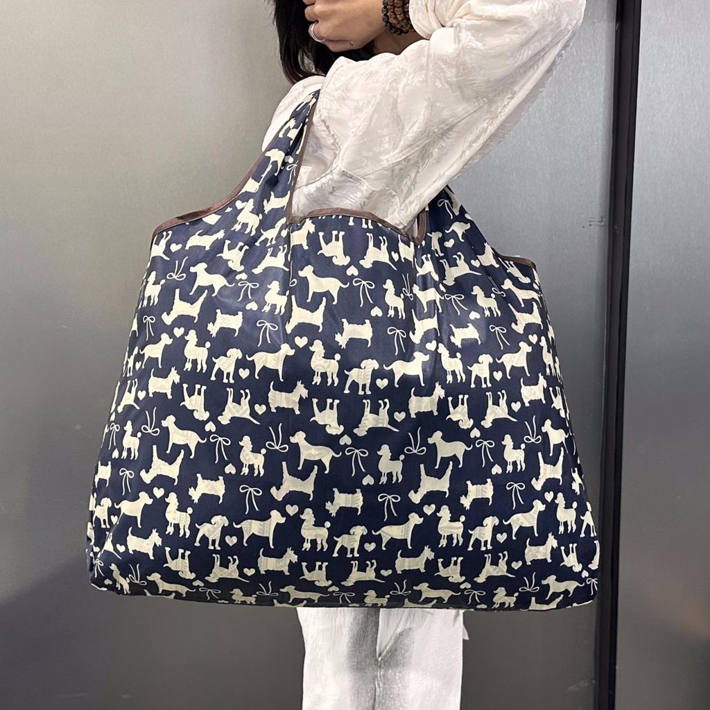Tote Bag Large Capacity Tote Bag Satchel Lightweight Shopping Bag Printed Pattern Outdoor Foldableable Satchel Camping Style Travel Bag