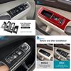 Real Soft Carbon Fiber LHD RHD Car Window Lift Panel Sticker Trim Accessories for Chrysler 300 300C 2011 2012 2013 2014