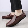 Black Shoes Men  Soft  Man Shoes High Quality Casual Genuine Leather Boat Shoes Men Flats  Driving Shoes