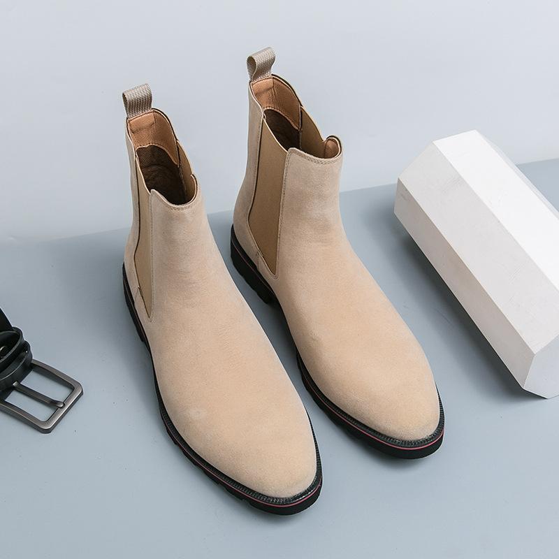 

Мужская обувь 46 большого размера новые ботинки челси модный ретро тренд кожаные ботинки внешнеторговые мужские кожаные туфли в наличии 46