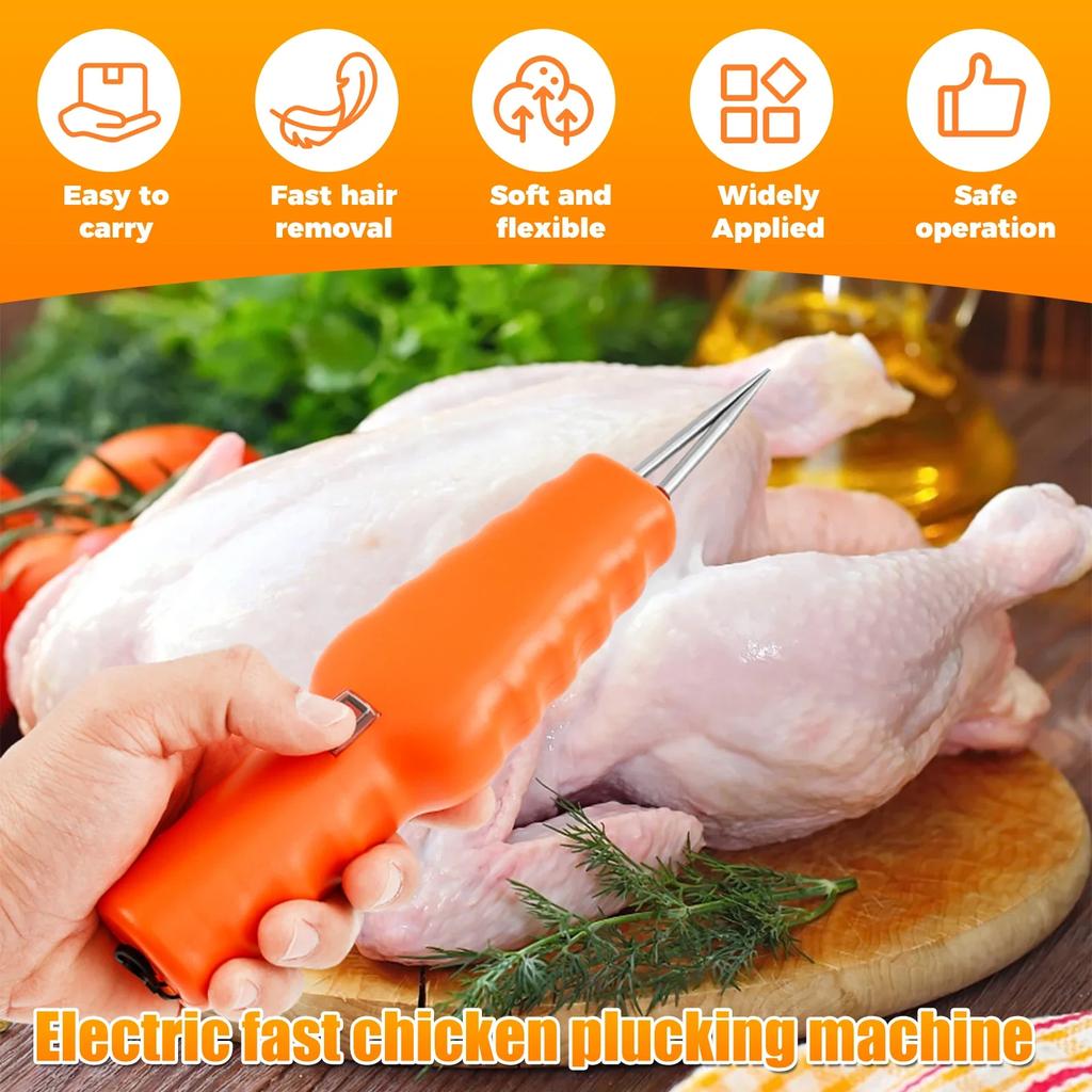 Plumeuse électrique pour volaille Plumeuse à main rapide pour poulet, canard, oie Retrait des poils Étanche Outils pour les poils de volaille