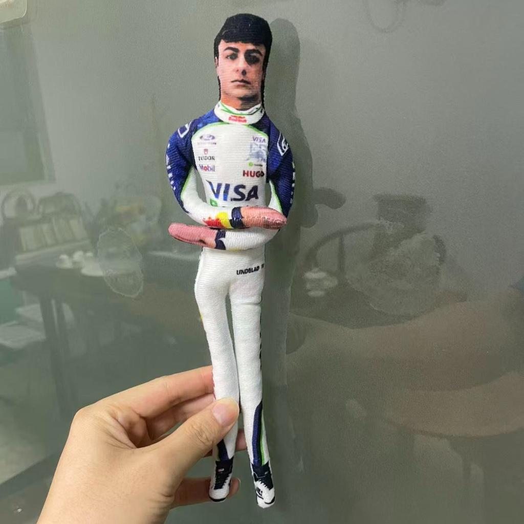 28cm George Russell Plüschtier mit Skelett-Körper, formbare weiche Puppe für Rennsport-Fans, Sammlerstück, Autodekoration