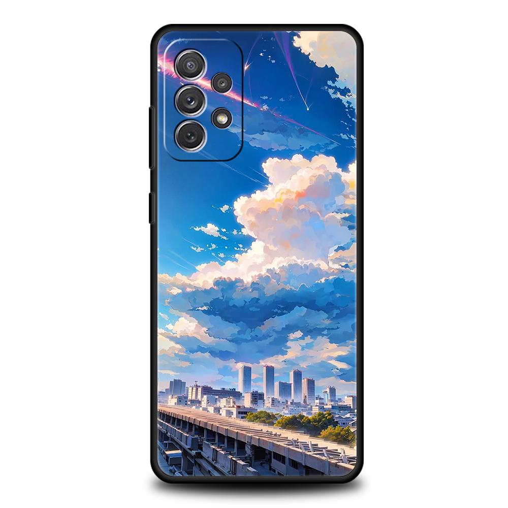 

Чехол для телефона с изображением японского аниме-пейзажа для Samsung A24 A12 A14 A32 A50 A70 A20E A20S A10S A22 A30 A40 A34 A54 A42 A52 5G A04s Samsung A32 5G
