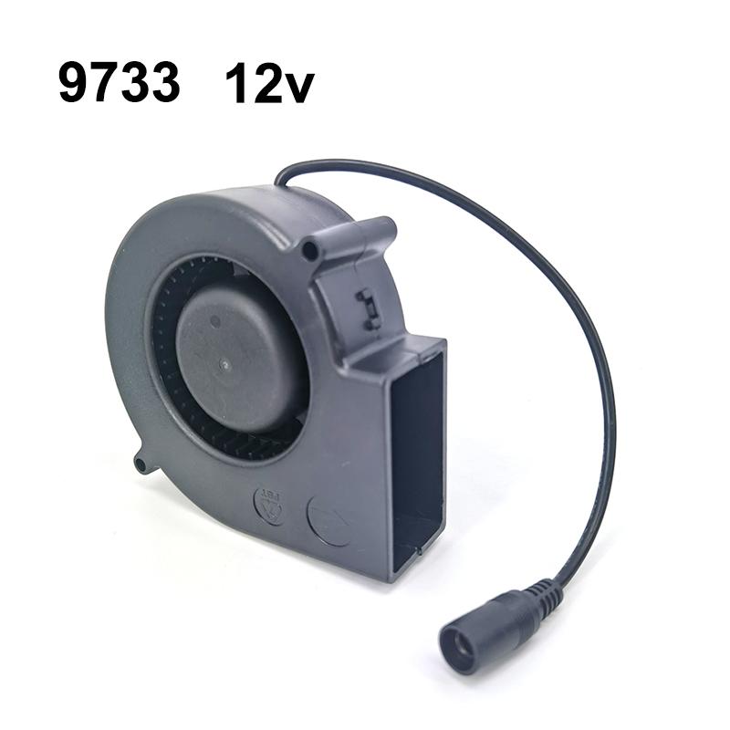 12V 9733 chladicí ventilátor turbo dmychadlo regulátor otáček ventilátor na grilování vzduchové dmychadlo piknikový gril kamna na dřevo vaření 97x33mm