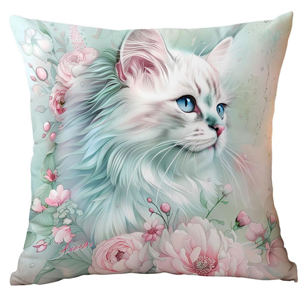 Neuer Frühlingsblumen Minzgrün Kissenbezug Wohnzimmer Sofa Kissenbezug