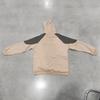 Men's Color Block Raglan Hoodie, Contrast Spliced Textured Long Sleeve Drawstring Pullover Hooded Sweatshirt with Kangaroo Pocket