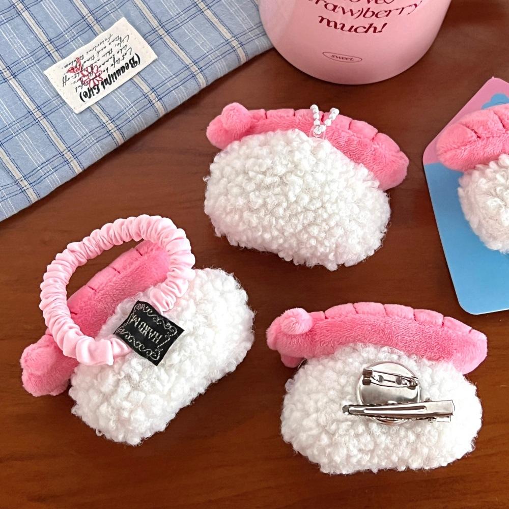 2 Pcs Cute shrimp Rice and vegetable roll doll versatile backpack pendant cartoon sushi doll key chain