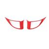 2PCS ABS Red Steering Wheel Button Trim Cover For Fiat 500 Abarth 595 2010-2015