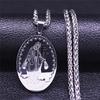 Hip Hop Virgin Mary Medal Our Lady of Guadalupe Necklace Stainless Steel Pendant Necklace Women/Men Jewelry Virgen De Guadalupe
