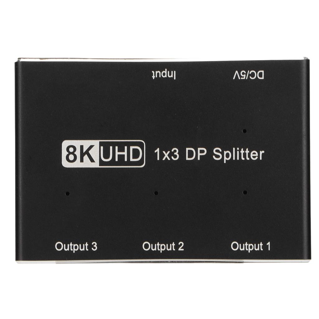 1x3 DisplayPort Splitter Triple MST SST Hub DP 1.4 Splitter for IOS System for Windows System for Android System