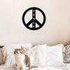 World Peace Laser Cut Metal Sign - Hippie Vintage Wall Art, Decorative Home Décor, Metal Plate, and Elegant Hanging Wall Art