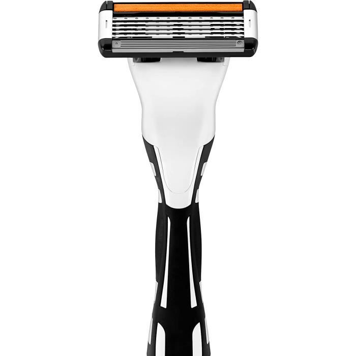 Rasoir - BIC - Hybrid 5 Flex - 5 Lames En Titane - Poignée Flexible - Boîte De 1 + 2 Recharges