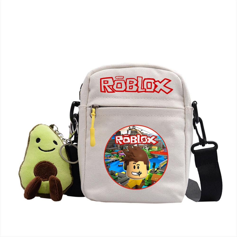 Plátěná taška přes rameno Roblox s potiskem herní postavičky pro běžné cestování a do školy