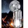 Portable Portable Electric Fan Solar Powered LED Fan Lantern  Outdoor Activities