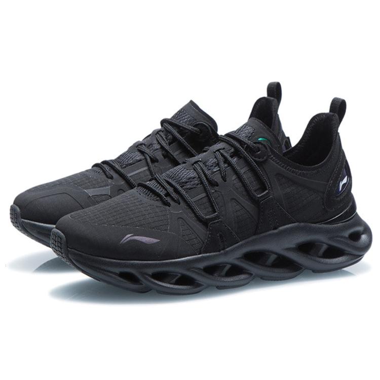 New LINING Li Ning Arc Running Shoes Women's Low Top Black ARHQ088-10