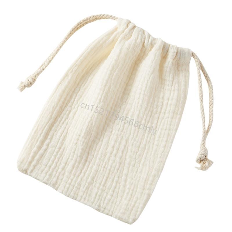 Elegant Organziers Cotton Pouches with Drawstrings Storage Bags Home Accessory for Gifts and Party Supplies Daily Use 6XDE