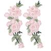 2 Stück Baumwoll-Stickaufnäher Blumen-Design Aufbügel-Aufnäher Einzigartiger Blumen-Baumwoll-Aufnäher DIY-Projekte