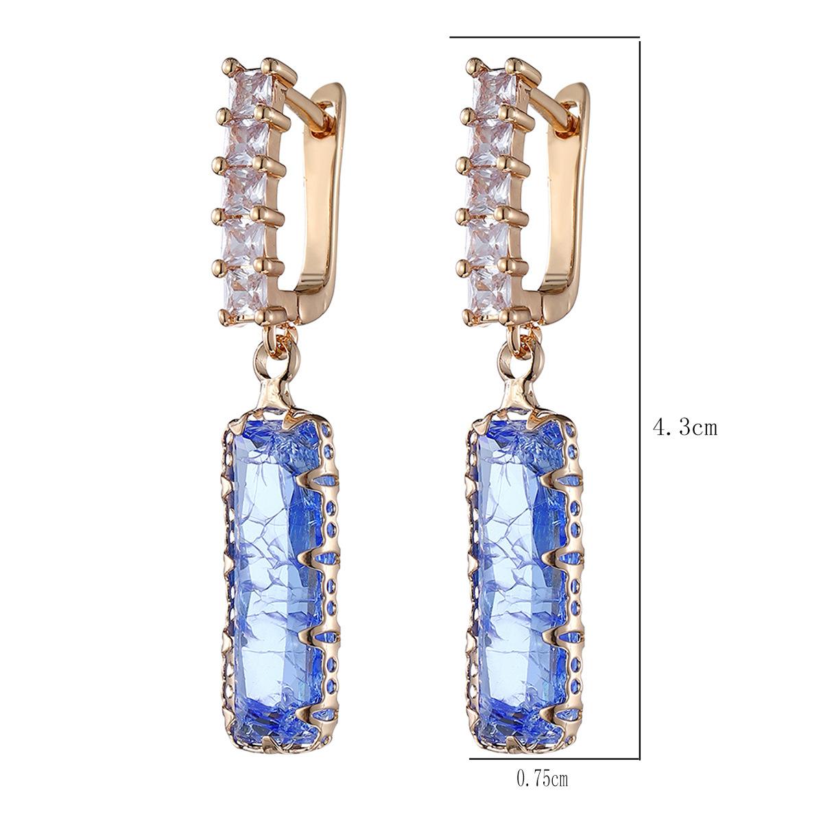 

SODROV Бриллиантовые серьги-подвески квадратного дизайна с сапфирами и цирконами