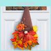 Holiday Door Hanger With Maple Leaf Hat For Thanksgiving Decor And Photo Props