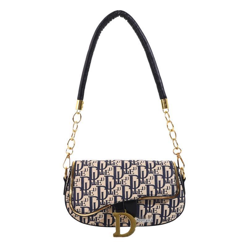 2025 Damen Crossbody Satteltasche - Europäisch & Amerikanisch Color Block Kette, Vielseitige Einzel Schulter Achsel Handtasche