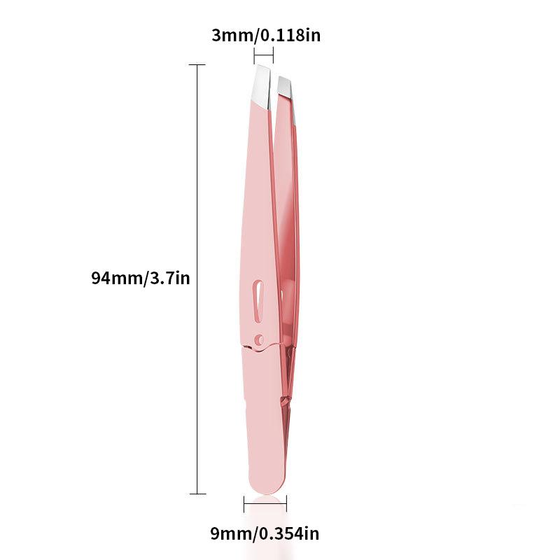 Preclslon Slanted Eyebrow Tweezers - Stainless Steel Eyebrow Cllp - Halr RemovalTweezers - Beard Removal Speclal Slanted Eyebrow