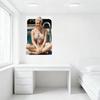 Sexy Blonde Woman In Polka Dot Bikini High Ponytail Poolside Tin Sign - Vintage Metal Wall Decor for Outdoor Pool Bar Pub Home 8
