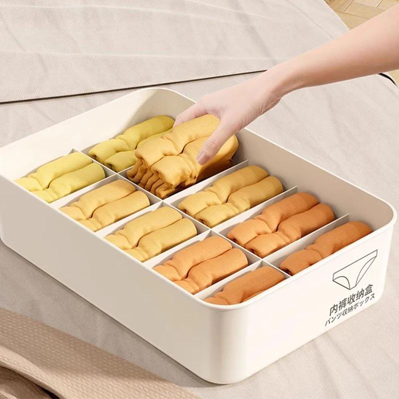Kunststoff Unterwäsche Socken Trennwand Schrank Organizer Heimgebrauch Persönliche Kleidung Aufbewahrungsbox mit Trennwänden für den Haushalt